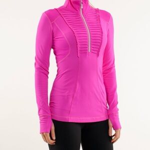 lululemon Run Your Heart Out Paris  Pink Long Sleeve Top